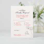 Simple Minimalist Wedding RSVP Card (Debout devant)
