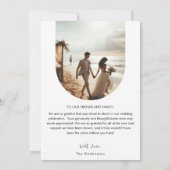 Simple minimaliste 2 Arches Photos Carte de remerc (Dos)