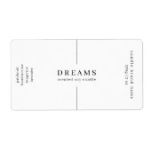 Simple minimaliste bougie soja noir Étiquette blan (Devant)