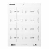 Simple minimaliste bougie soja noir Étiquette blan (Feuille entière)