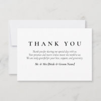 Simple minimaliste Carte de remerciements