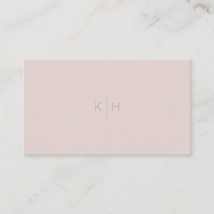 Simple minimaliste Carte de visite d'or rose beige