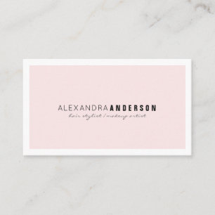 Simple minimaliste Carte de visite frontière rose 