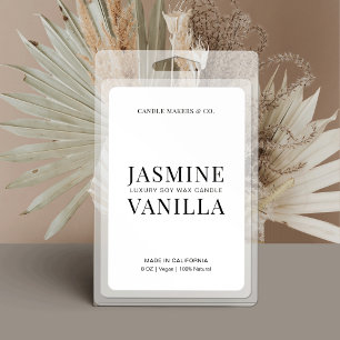 Simple minimaliste cire Melt Étiquette de rectangl