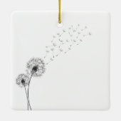 Simple minimaliste Dandelion soufflant | Ornement (Dos)