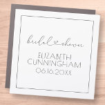 Simple minimaliste Élégant Fête des mariées Coeur<br><div class="desc">Ce design simple et moderne est composé de sans serif et de typographie cursive ludique avec des coeurs de doodle. Parfait pour les mariages de la douche nuptiale faveurs.</div>