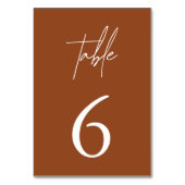 Simple minimaliste Élégant Numéro de table en terr (Dos)