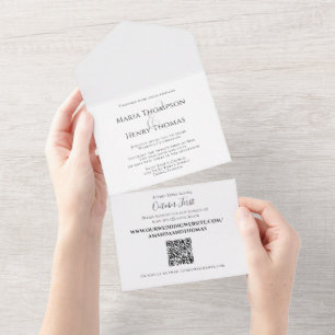 Simple minimaliste en noir Modèle de code QR