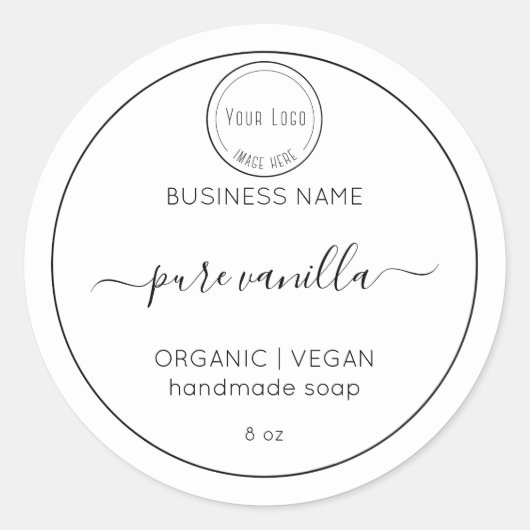 Simple minimaliste étiquette de savon modèle (Devant)