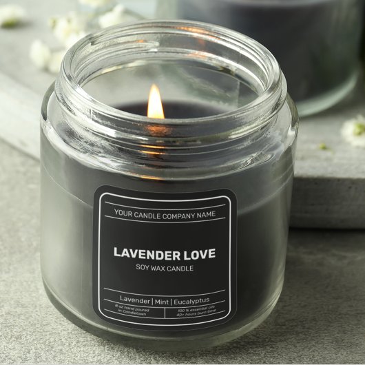 Simple minimaliste Étiquette d'emballage de bougie