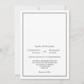 Simple minimaliste Faire-part de mariage classique (Devant)