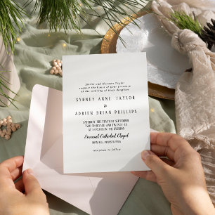 Simple minimaliste Faire-part de mariage tradition