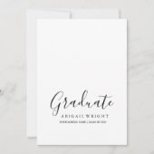 Simple minimaliste Faire-part d'études supérieures (Devant)