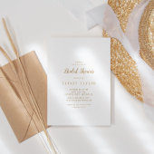 Simple Minimaliste|Gold Bridal Shower Invitation