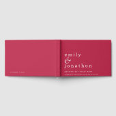 Simple minimaliste Magenta Mariage livre d'hôtes (Complet)