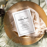 Simple minimaliste Mariage Brunch Frame Invitation<br><div class="desc">Cette simple invitation de brunch minimaliste mariage cadre est parfaite pour un brunch de mariage élégant. Le design classique présente un cadre de bordure basique et une typographie rustique noir et blanc avec un look minimaliste moderne. QSD112</div>