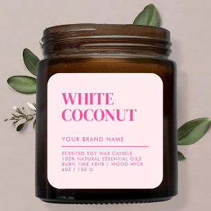 Simple minimaliste moderne bougie étiquette de pro