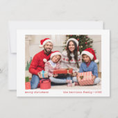 Simple Minimaliste Moderne Photo Carte Vacances (Devant)