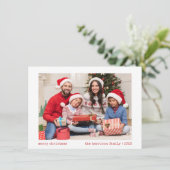 Simple Minimaliste Moderne Photo Carte Vacances (Debout devant)