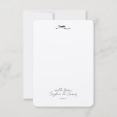 Simple Minimaliste Noir Merci Mariage Couple (Devant)