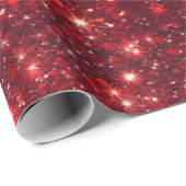 Simple Minimalistic Red Glitter Valentines Day  Cadeaupapier (Rol Hoek)