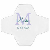 simple minimum ajouter nom monogramme violet vert  (Plat)