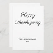 simple minimum ajouter votre carte d'action de grâ (Devant / Derrière)