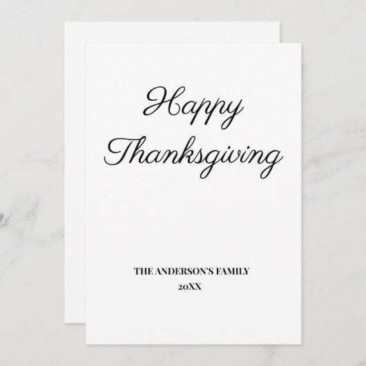 simple minimum ajouter votre carte d'action de grâ (Devant / Derrière)