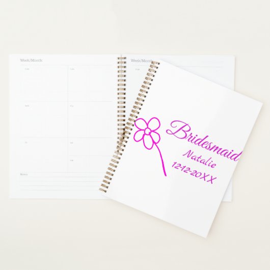 Simple minimum rose bridesmaid ajouter le nom de l (Devant avec enveloppe)