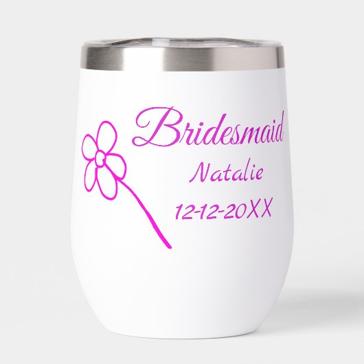 Simple minimum rose bridesmaid ajouter le nom de l (Arrière)