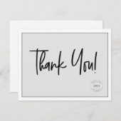 Simple Mod grey Company Logo Social Bedankt (Voorkant / Achterkant)