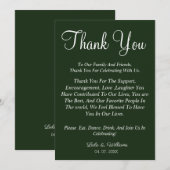 Simple modèle vert émeraude merci mariage (Devant / Derrière)