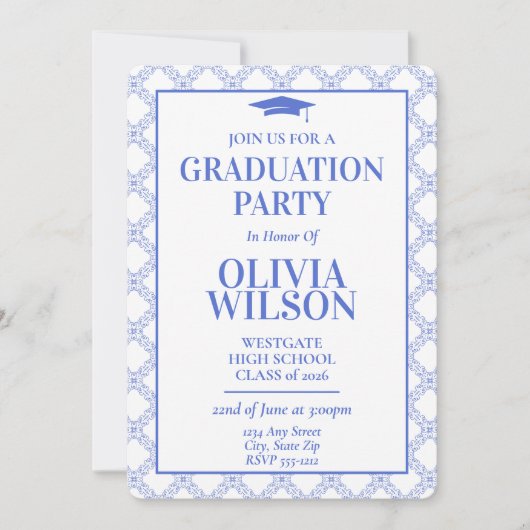 Simple Modern 2026 Graduation Party Invitation (Devant)