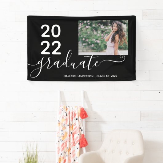 Simple Modern 2 Photo Afstuderen Spandoek (Insitu)