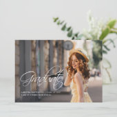 Simple Modern 2 Photo Faire-part de graduation (Debout devant)