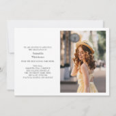 Simple Modern 2 Photo Faire-part de graduation (Dos)