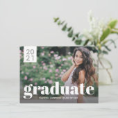 Simple Modern 2 Photo Faire-part de graduation (Debout devant)