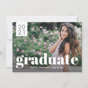Simple Modern 2 Photo Faire-part de graduation