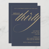 Simple Modern 30th Birthday Kaart (Voorkant / Achterkant)