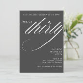 Simple Modern 30th Birthday Kaart (Staand voorkant)