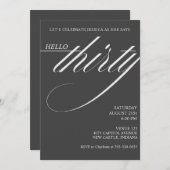 Simple Modern 30th Birthday Kaart (Voorkant / Achterkant)