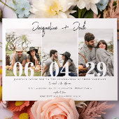 Simple Modern 3 foto bruiloft website uitnodiging