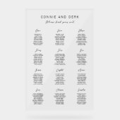 Simple Modern Acrylic Wedding Seating Chart Acryl Bord (Voorkant)