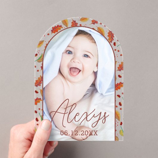 Simple Modern Autumn Ajouter un Faire-part de nais (In situ (ordinateur de poche))