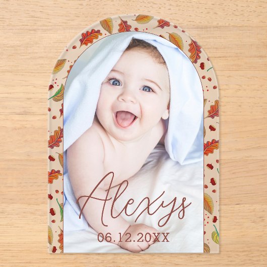 Simple Modern Autumn Ajouter un Faire-part de nais (Recto)