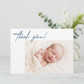 Simple Modern Baby Blue Baby shower Gift Aankondiging (Staand voorkant)