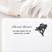 Simple Modern Black & White Joshua Tree Boho Etiket (Insitu)