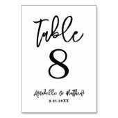 Simple Modern Black White Wedding Kaart (Voorkant)