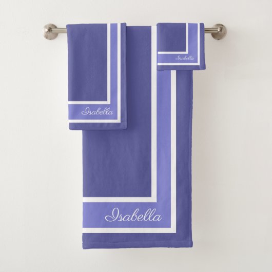Simple Modern Blue Irish Bad Handdoek (Insitu)