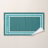 Simple Modern Blue Turquois Bad Handdoek (Handdoek)